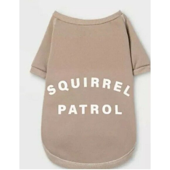 Boots & Barkley Sweatshirt  APPAREL SQUIRREL PATROL Tan Dog Size XS - Picture 1 of 4